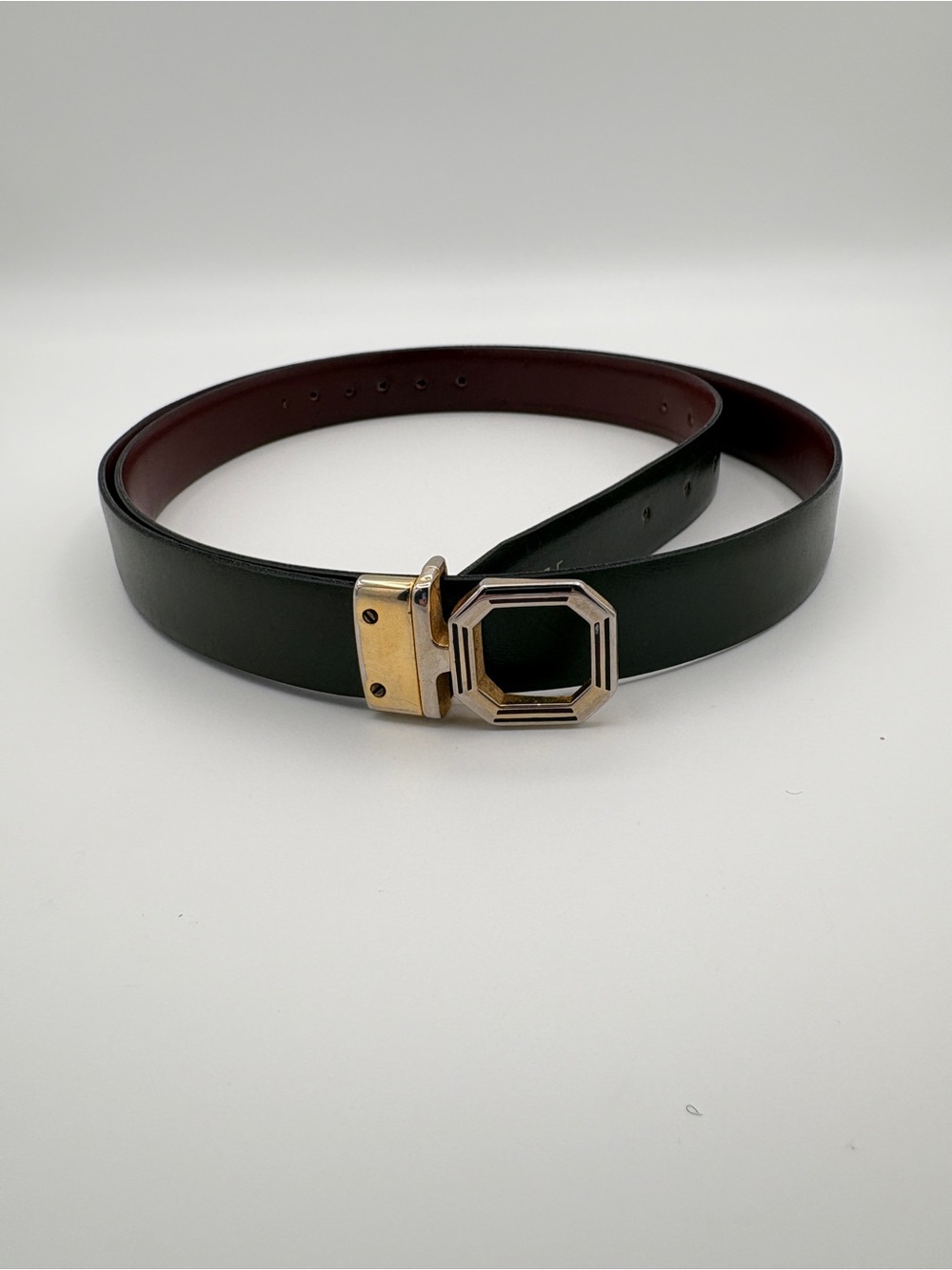 Pierre Cardin Paris Reversible Olive Green/ Brown Belt 40/100